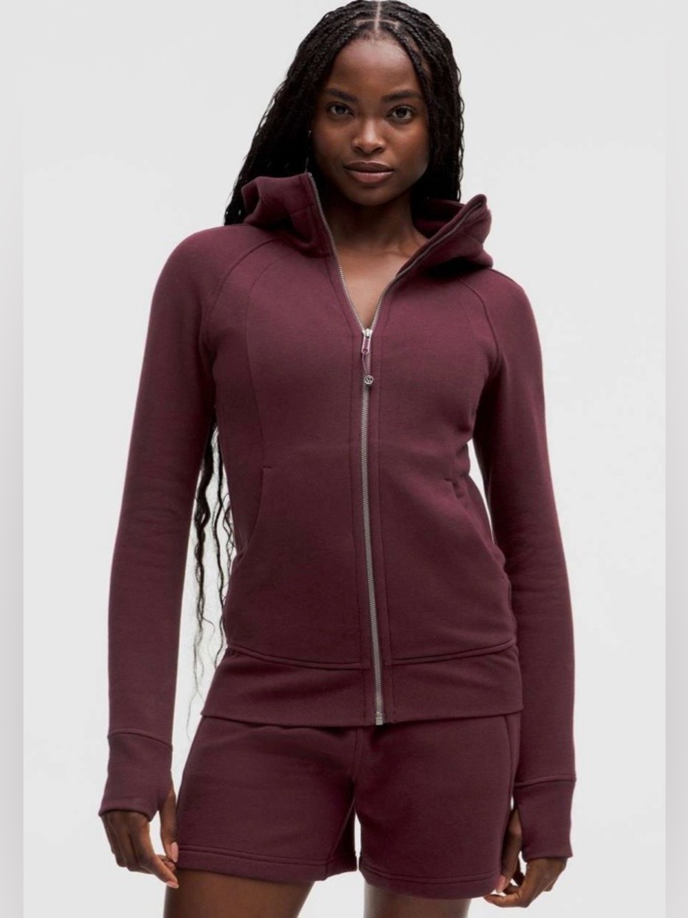Lululemon NWT Scuba Full Zip Hoodie Jacket Garnet Size 14